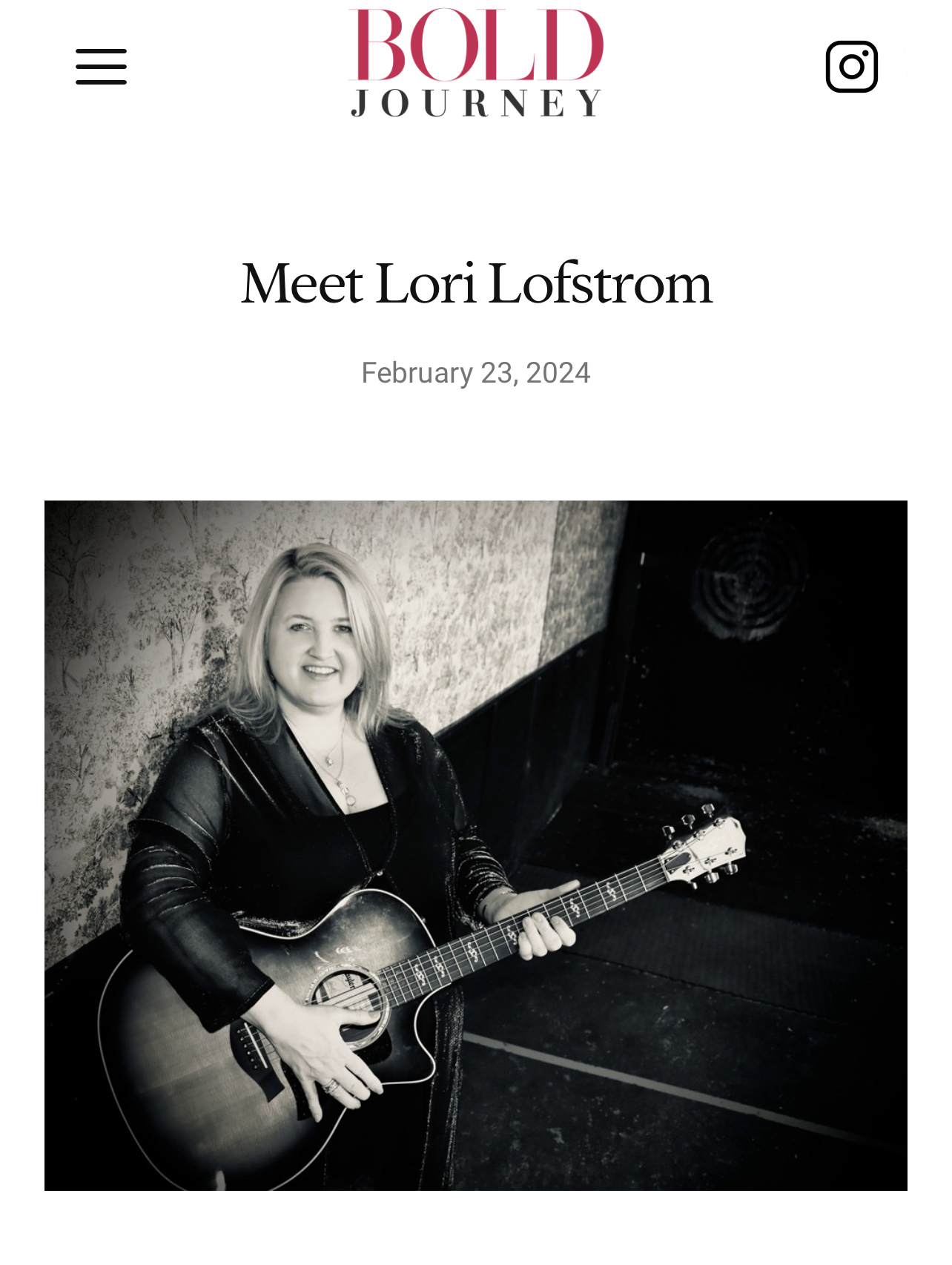 Meet Lori Lofstrom - Bold Journey